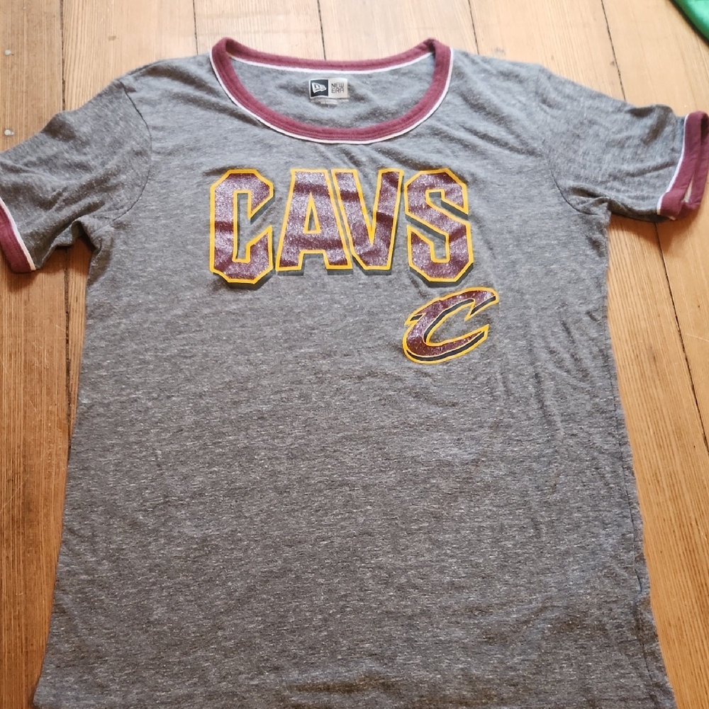 New Era Gray Shirt with Maroon Trim